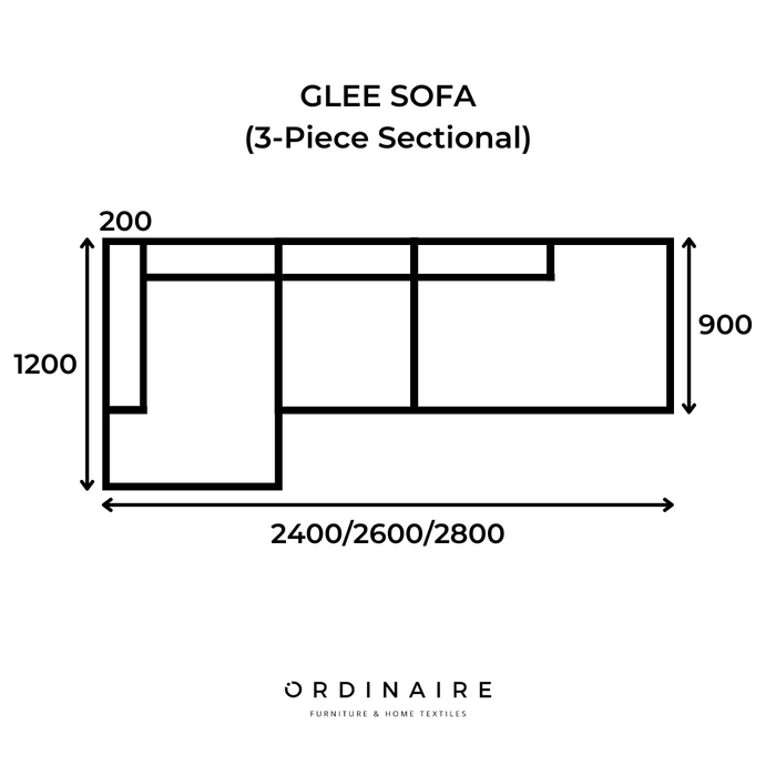 GLEE SOFA (3-Piece Sectional)